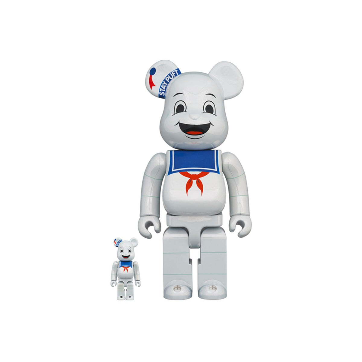 BE@RBRICK STAY PUFT MARSHMALLOW MAN WHITE CHROME