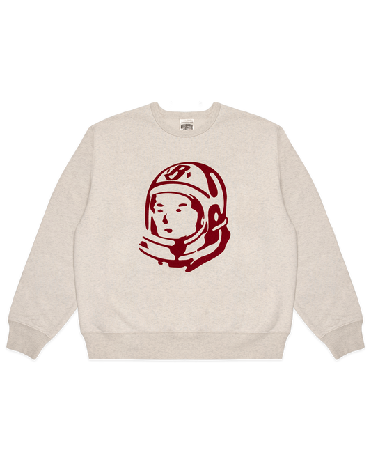 Flocked Helmet Head Crewneck