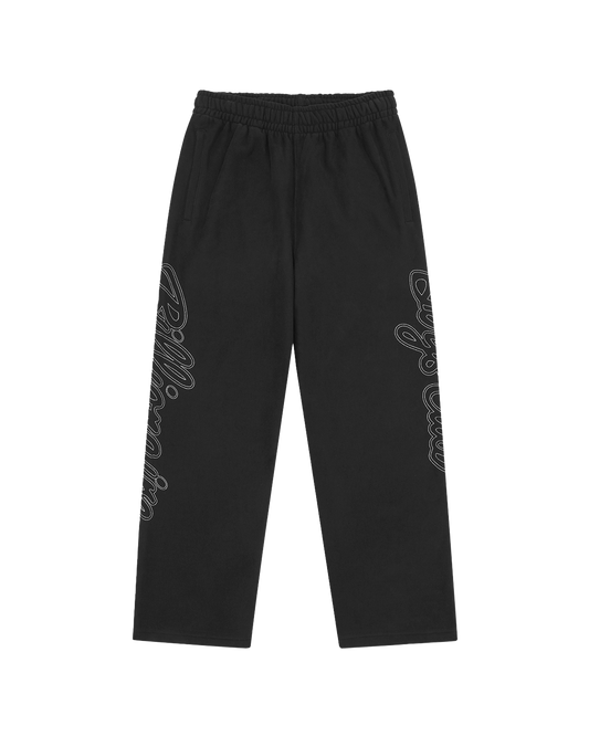 Script Logo Chainstitch Wide Leg Sweatpants