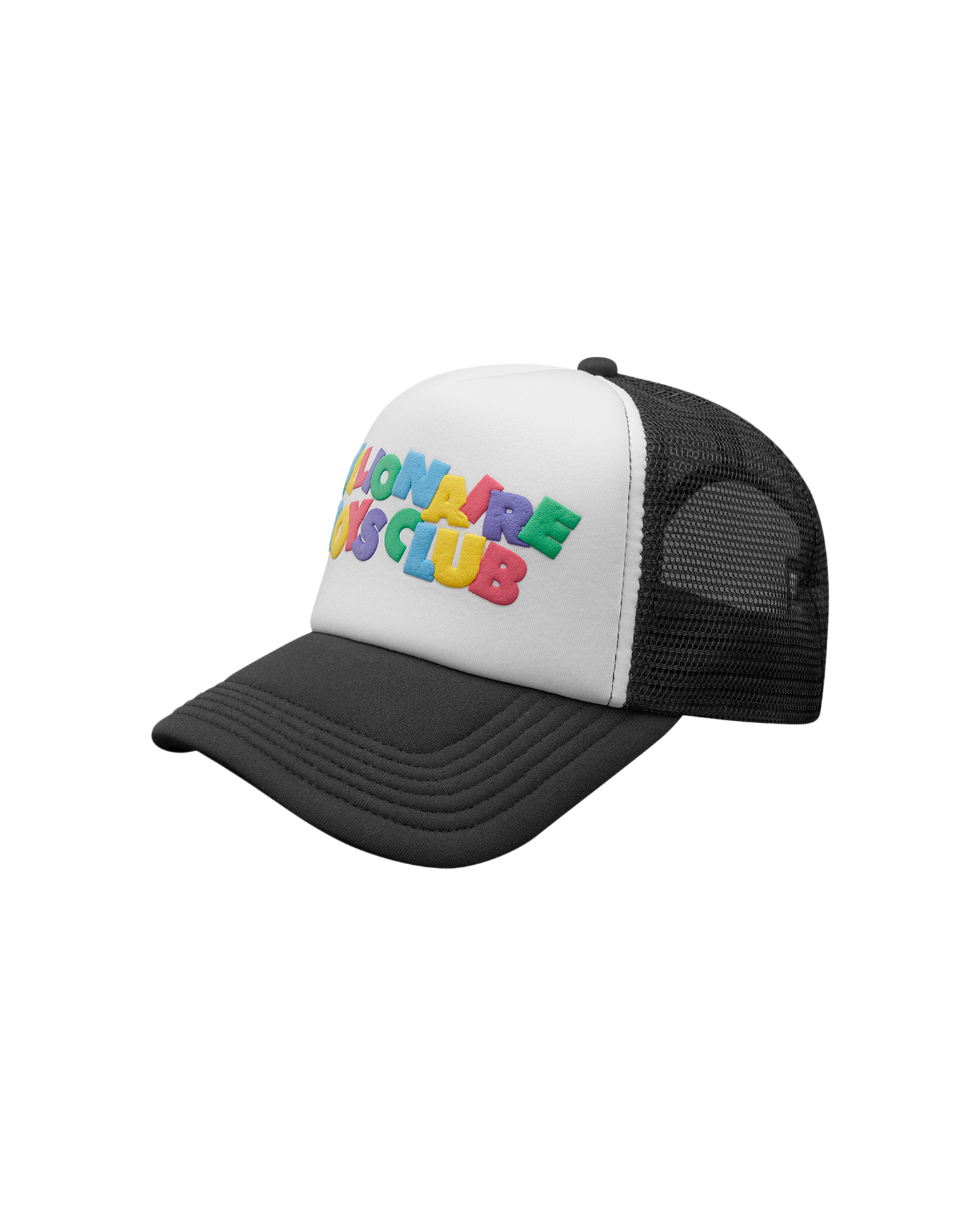 Kids Puff Print Block Logo Trucker Cap