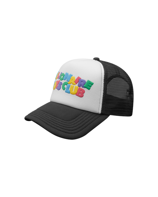 Kids Puff Print Block Logo Trucker Cap