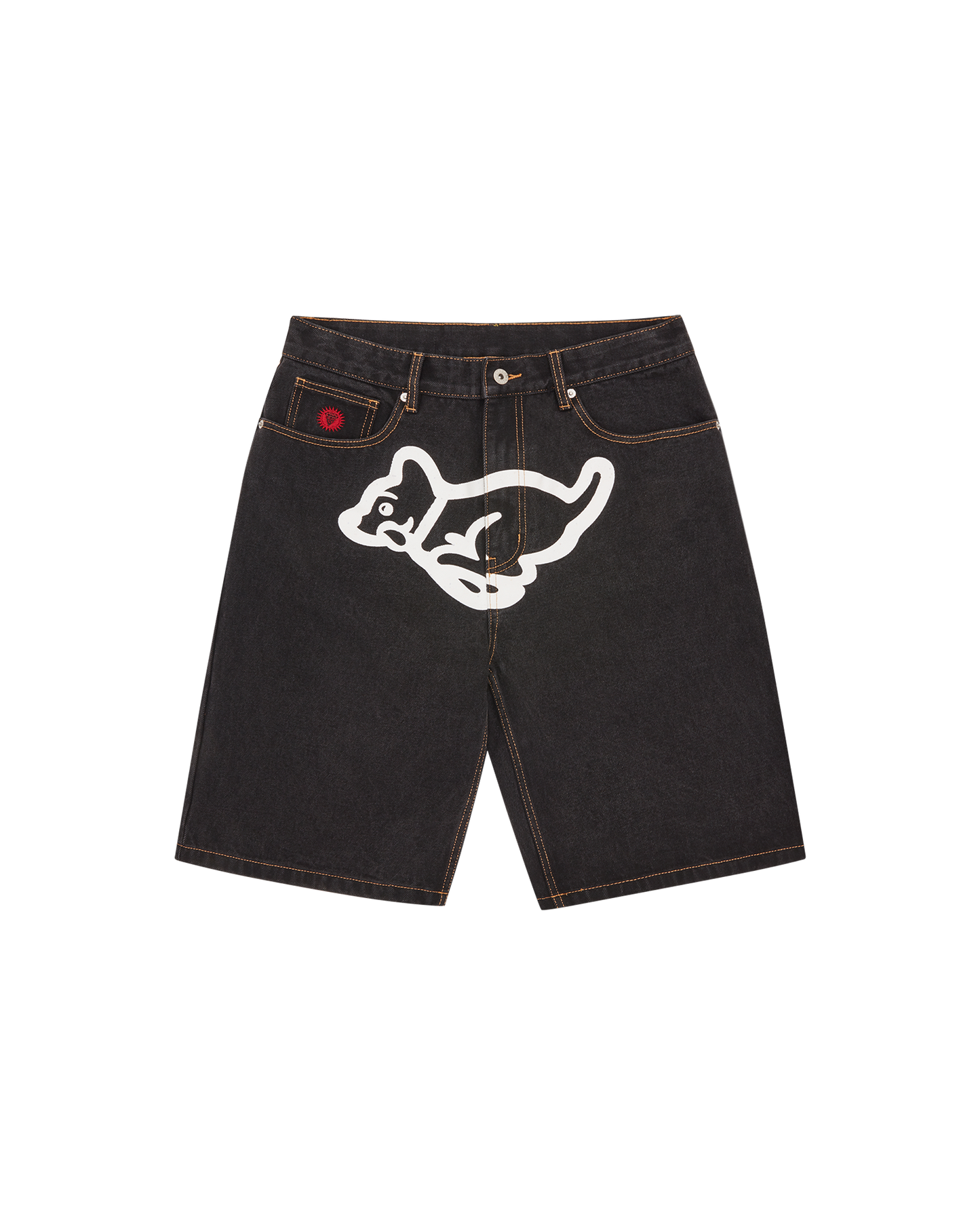 Running Puppy Denim Shorts