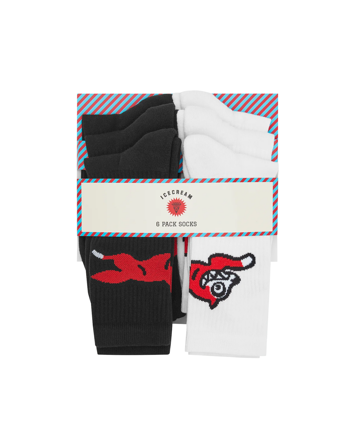 6 Pack Running Dog Socks