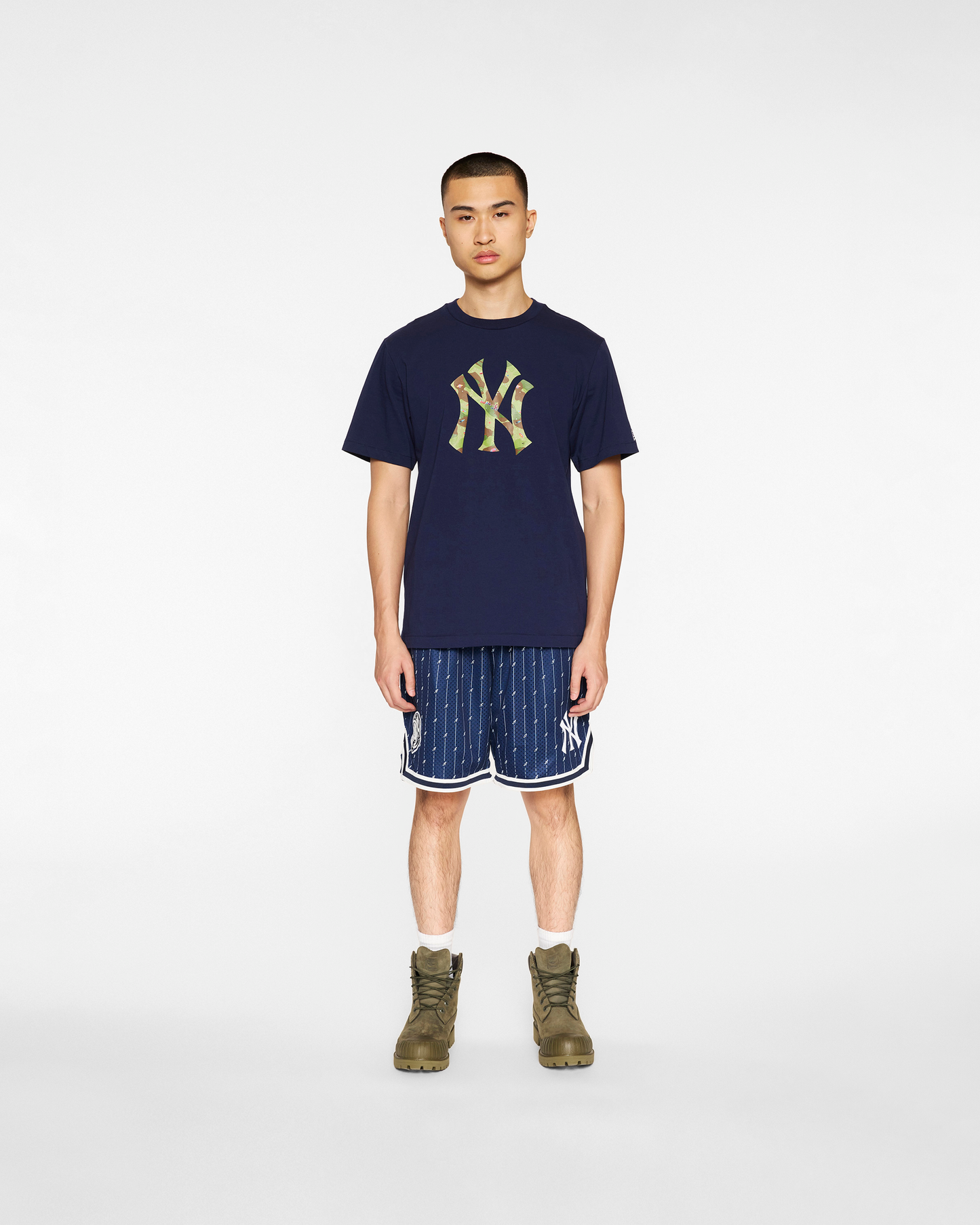 NY Yankees Space Camo Logo Tee