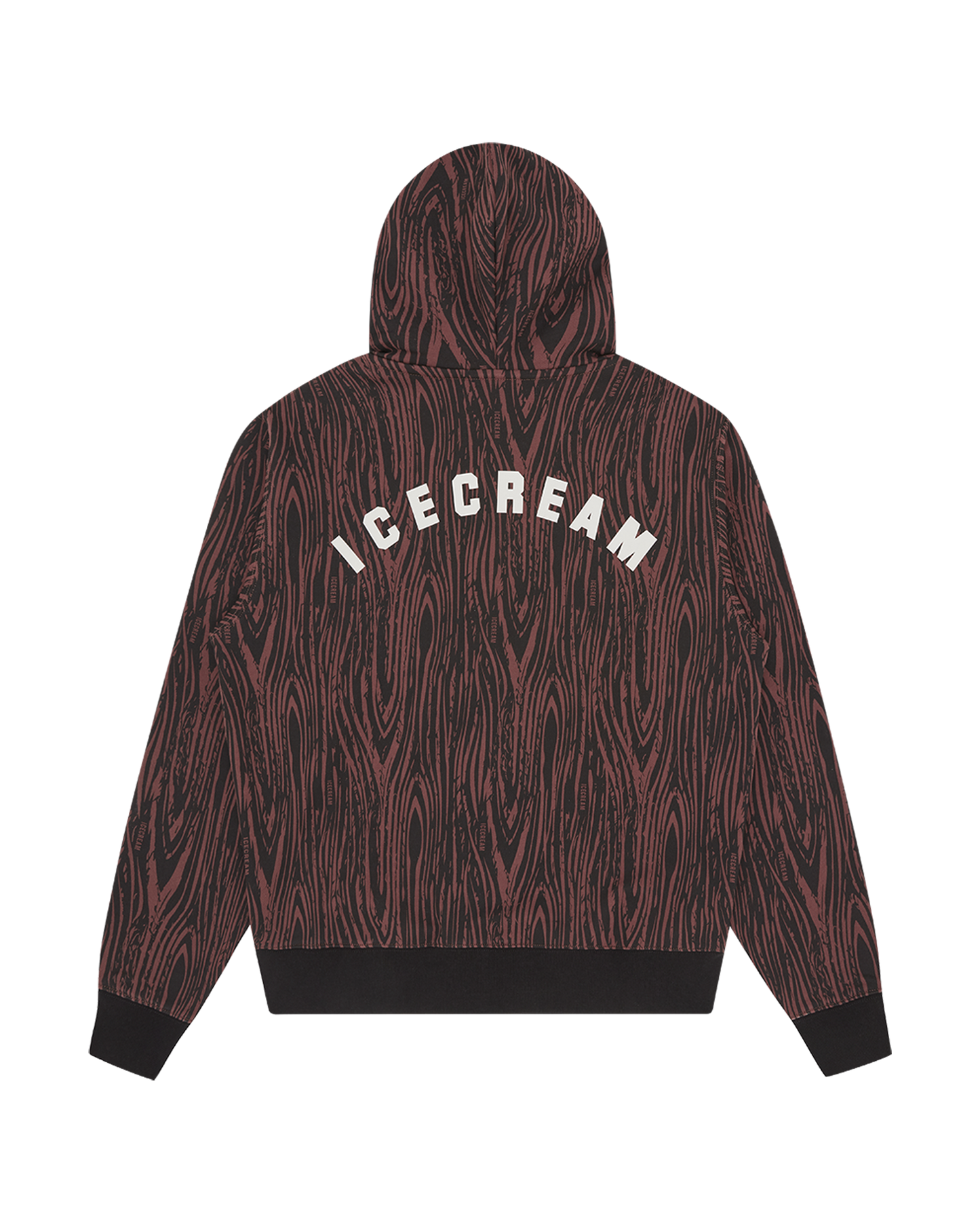 Woodgrain Zip Through Hood