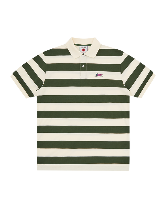 Running Dog Striped Rugby Top