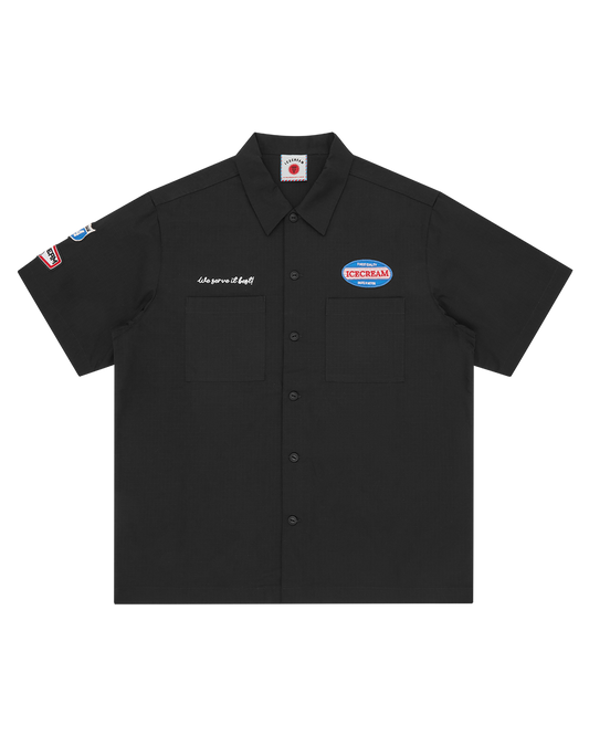 Short Sleeve Patch Work Shirt