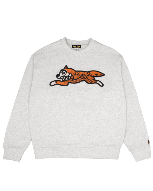 Snake Pattern Running Dog Crewneck