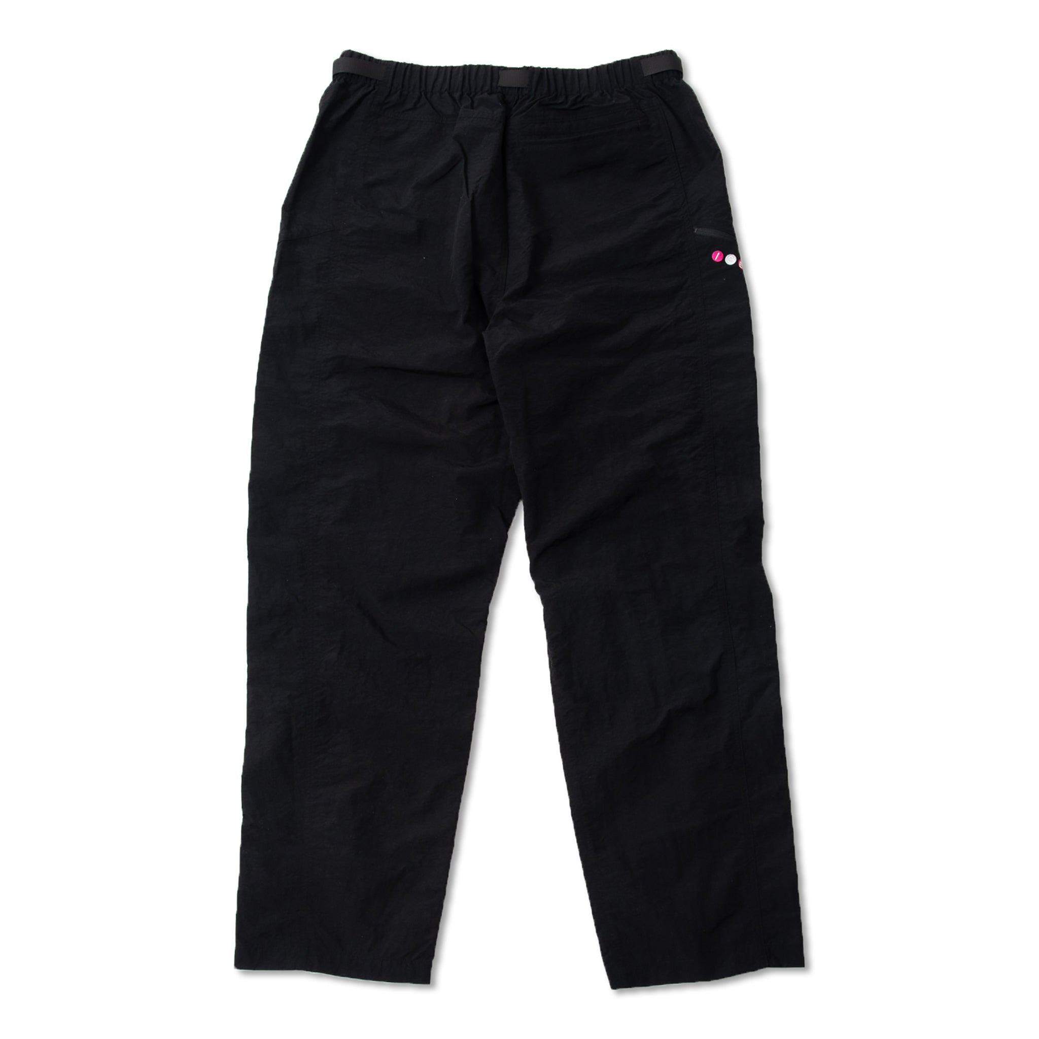 EMBROIDERED LOGO NYLON PANTS